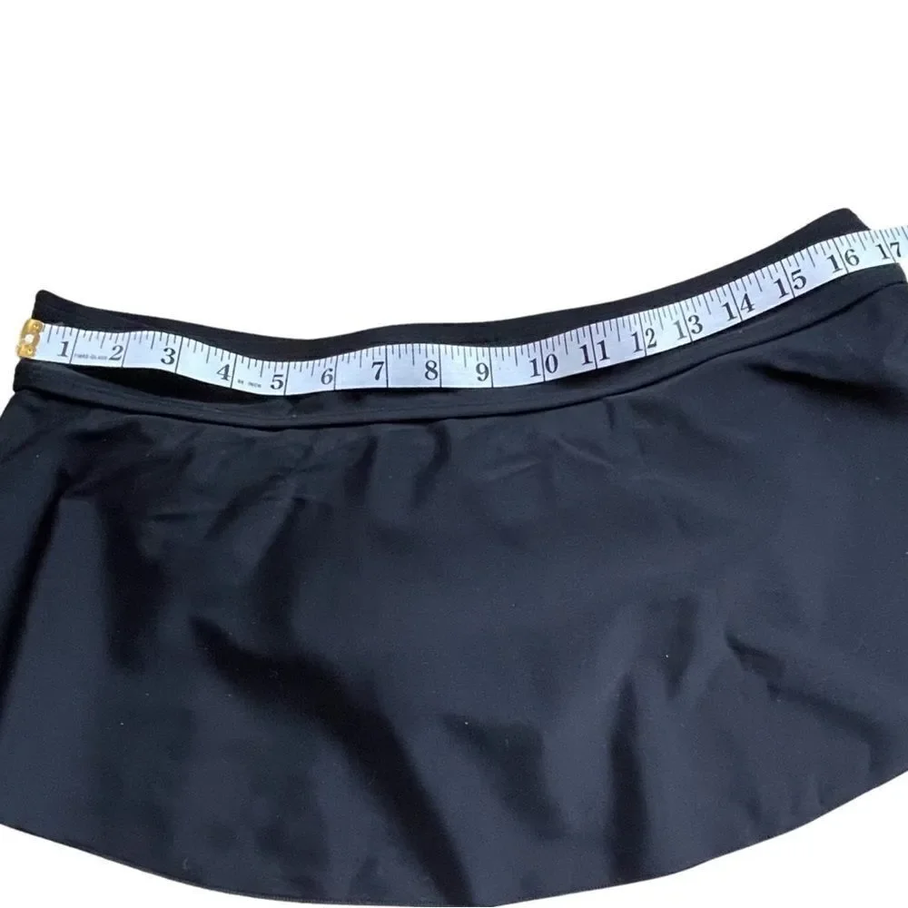 Women's Elastic Waist Swim Skirtini Brief - Kona Sol™ Black Large